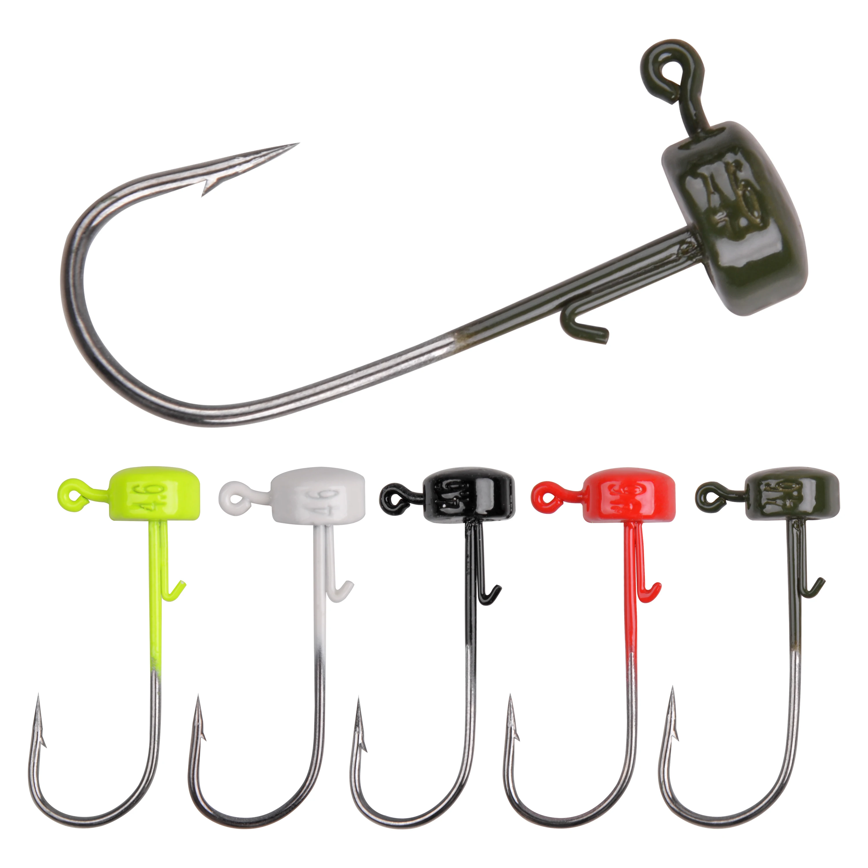 10Pcs Ned Rig Jig Heads Mushroom Jig Head Shroom jigs for Bass Trout Crappie Fishing lure Finesse Jig Fishing Hooks