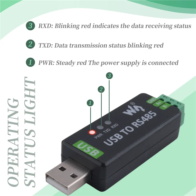 A32Z-Waveshare USB إلى RS485 محول مسلسل RS485 وحدة الاتصالات 300-921600Bps المدمج في دائرة حماية ESD