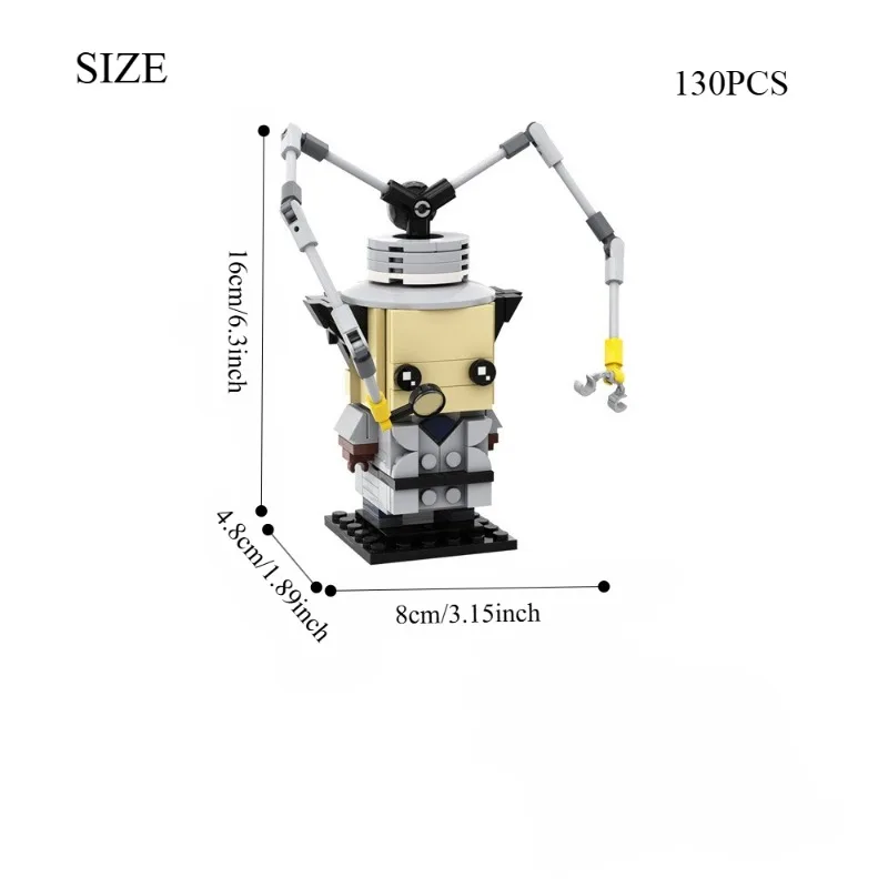 130 шт. фигурка блока детектива - комплект модели головы куба для взрослых и подростков, коллекционный строительный набор с руководством, подарок