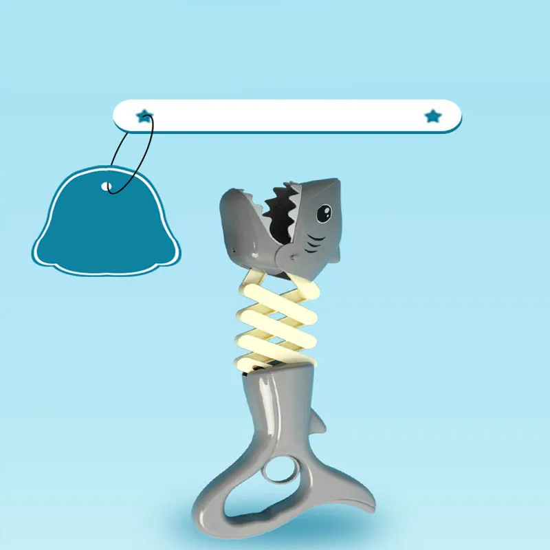 Giocattolo antistress per bambini Squalo retrattile che mordono le dita Giocattoli Manipolatore a molla Clip Novità Parodia Giocattolo di interazione genitore-figlio