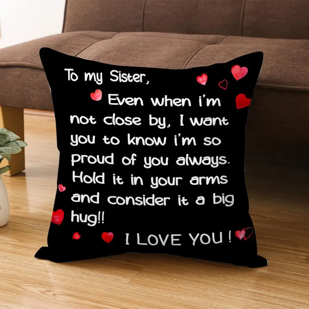 Pillow Cover  Artistic   Cushion Slipcover Tear Resistant Letter Love Cushion Case