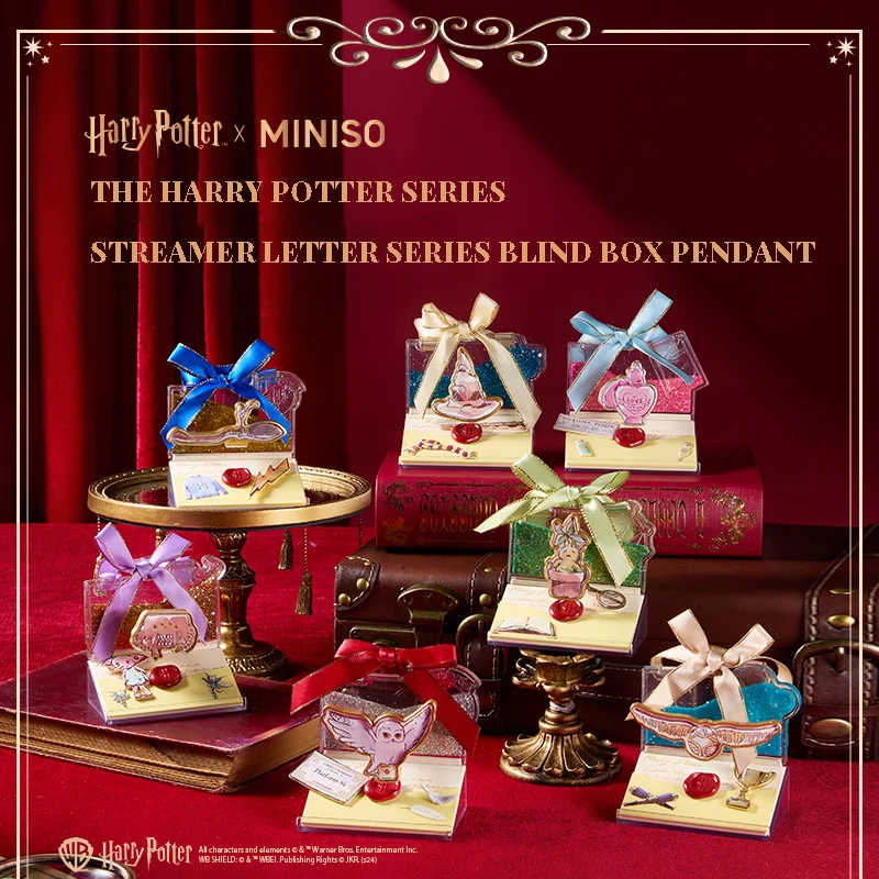 Miniso Genuine Harry Potter Series Streamer Letter Series Blind Box Pendant Official Peripheral Mystery Box Birthday Present