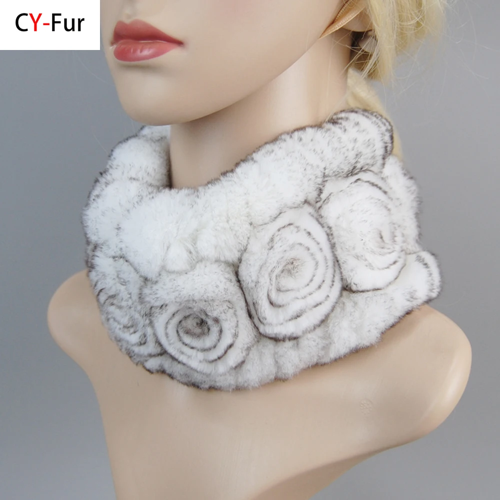 

Winter Women 100% Natural Real Fur Hats Lady Warm Soft Knit Flower Striped Genuine Rex Rabbit Fur Caps Outdoor Fur Beanies Hats