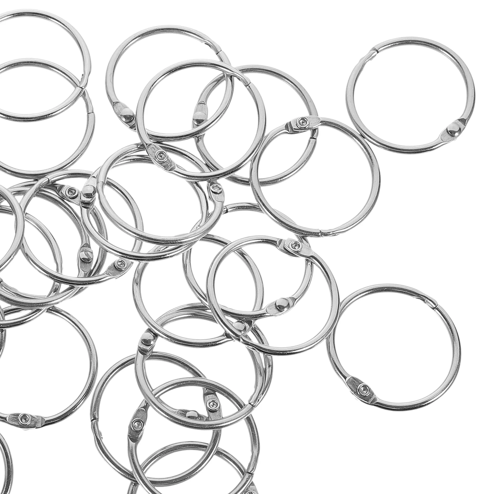 50 Pcs Loose-leaf Buckle Ring Clip for Book Flash Card Rings Gift Binder Clasps The Multi-function Binding