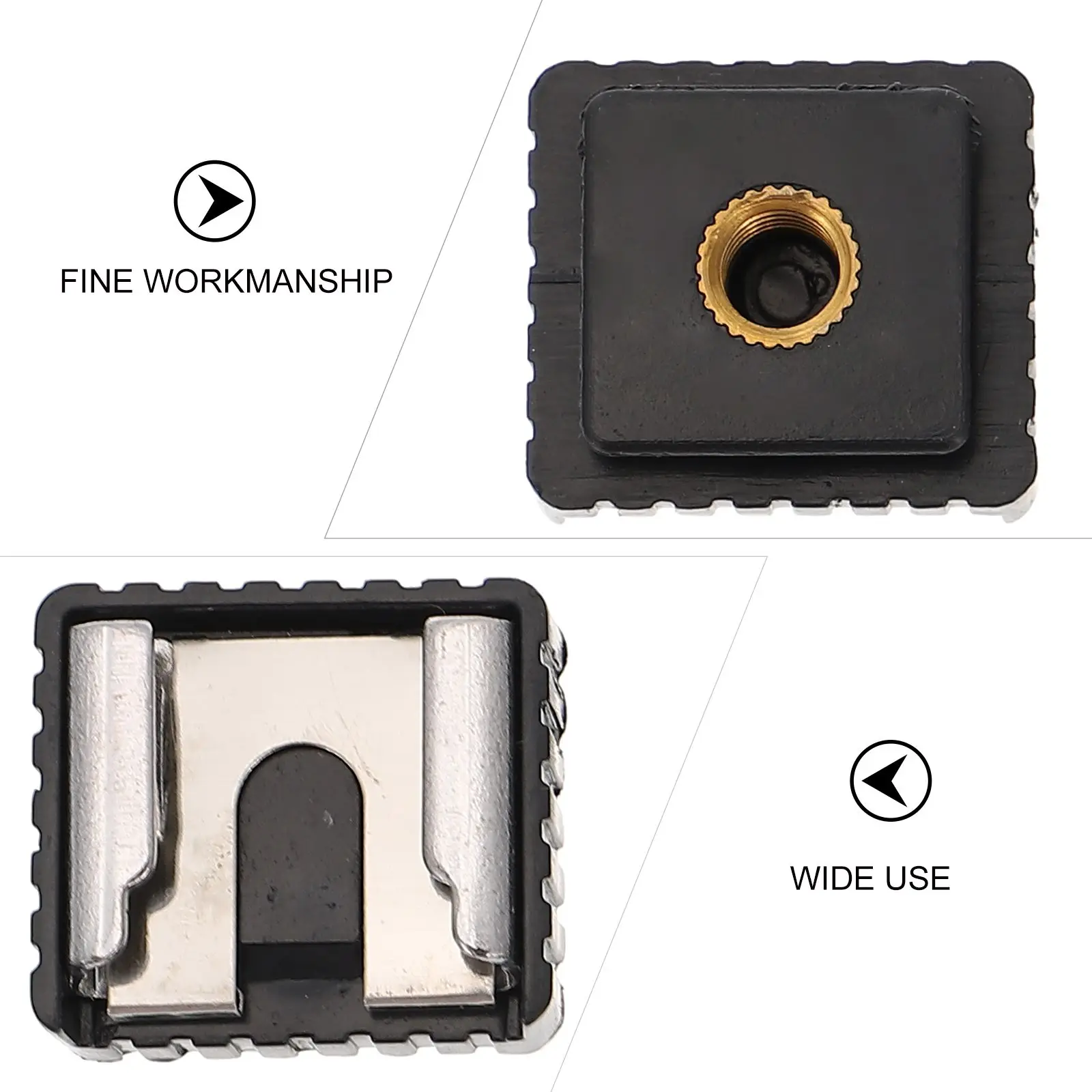 4 Pcs Flash Stand Adapter Hot Shoe Mount Bracket For Socket LED Light Camera Iron ABS Replacement Copper Nut 1 4 Inch Screw