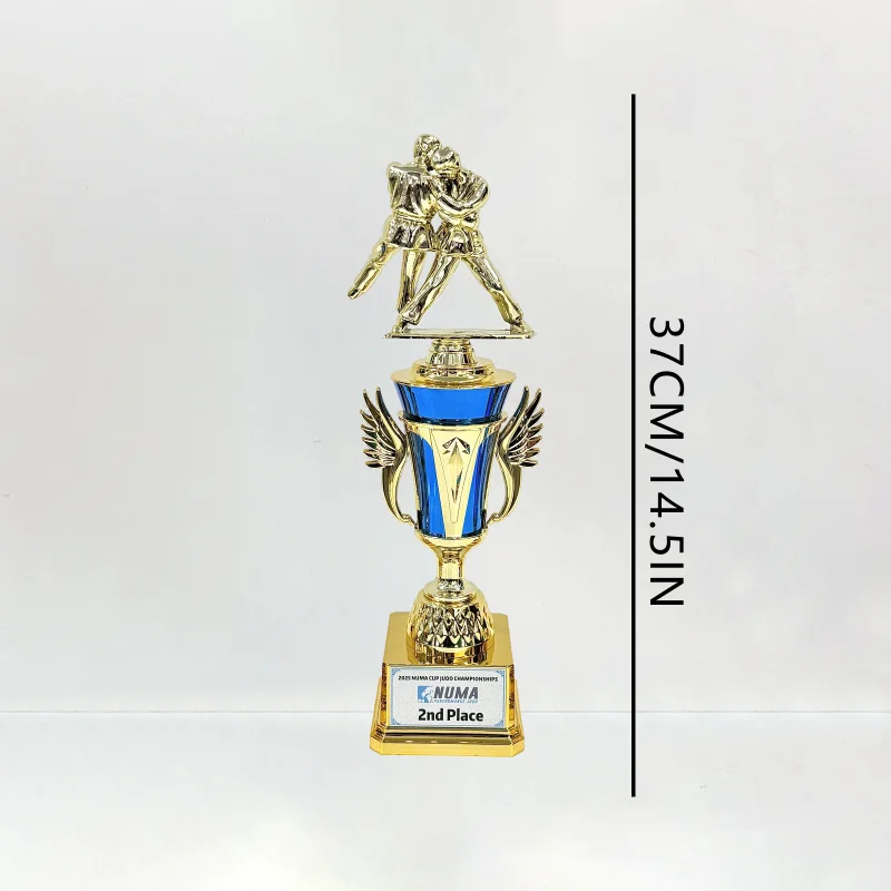 Wrestling Trophy Custom-Made Children's Jujitsu and Jud0 Plastic Awards Custom Engraving