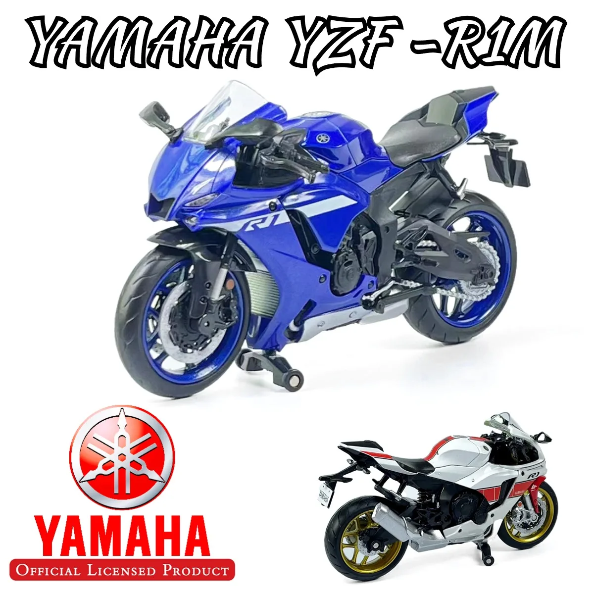 

1:12 Scale YAMAHA YZF -R1M Motorcycle Model Replica Diecast Vehicle Miniature Home Office Interior Decor Xmas Gift Kid Boy Toy