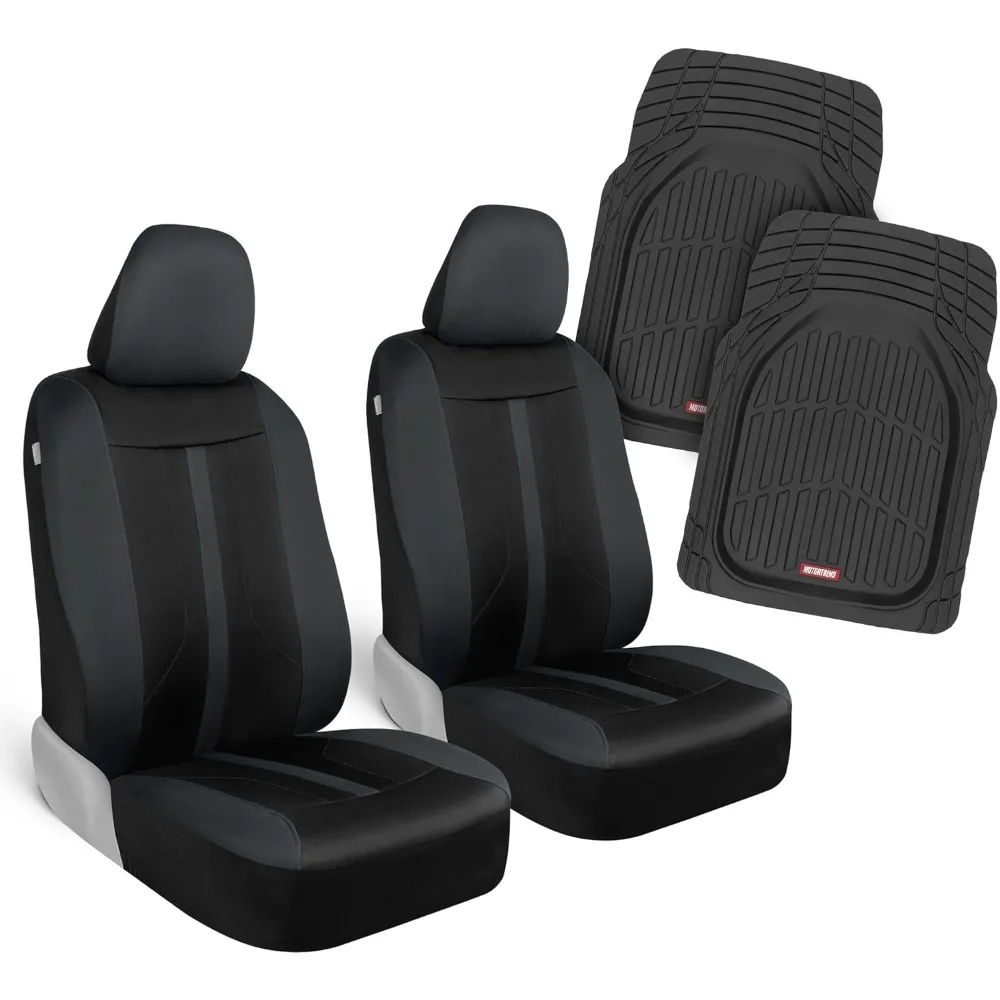 

Universal Fit Car Seat Covers and Adjustable Floor Mats for Front Seats - Auto Accessories for Cars and Trucks