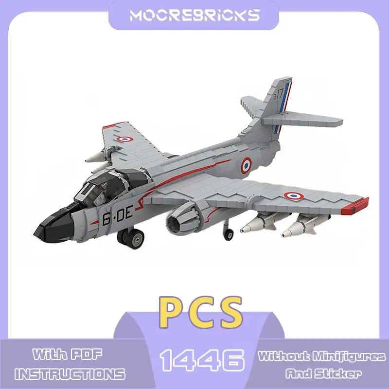 

French High-tech Bomber S.O. 4050 Vautour IIN Building Blocks Multi-purpose Fighter Model Advanced Bricks Toy Kids Puzzle Gift