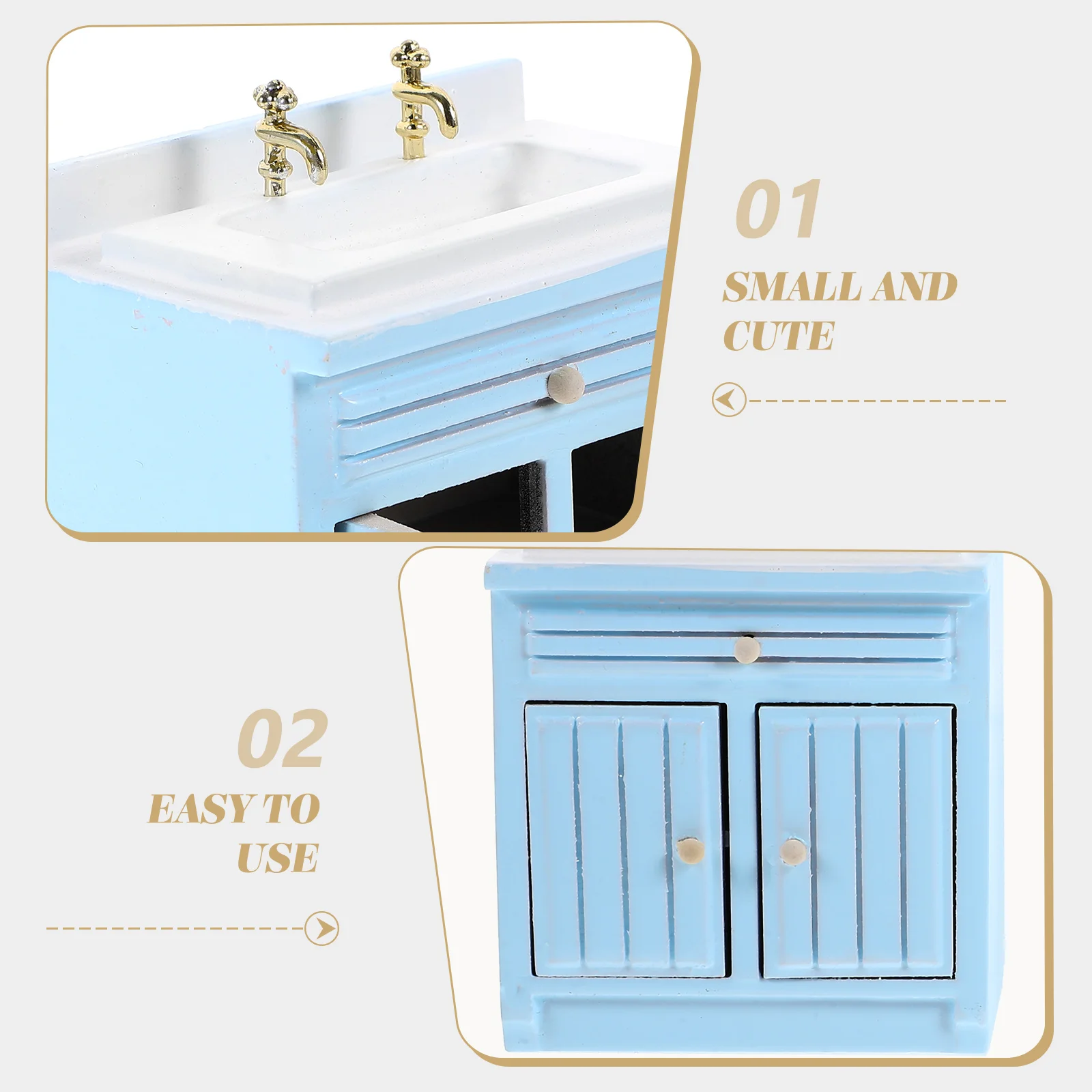 Mini accessoires de cuisine, échelle 1/12, chauffe-meubles pour maison de poupée, lavabo, ensemble de fournitures d'accessoires de scène, modèles de poêle à laver