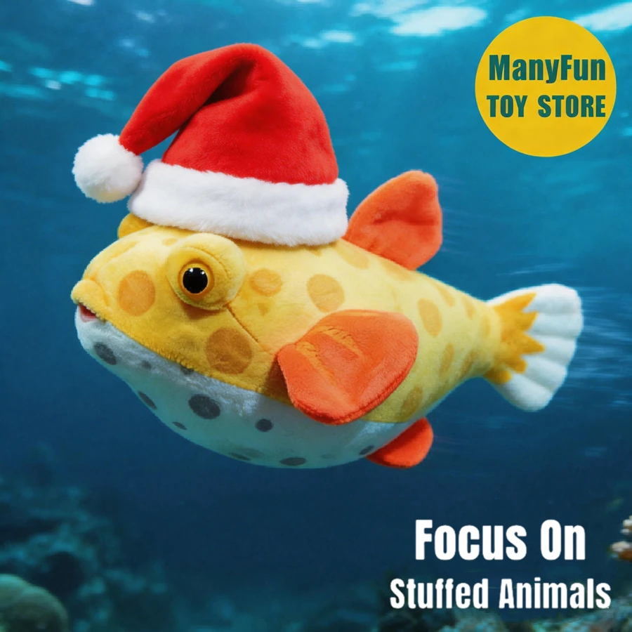 

Boxfish Plush Animal Trunkfish Plushie Lifelike Yellow Blowfish Stuffed Toy Box Puffer Fish Simulation Doll Gift Collectors