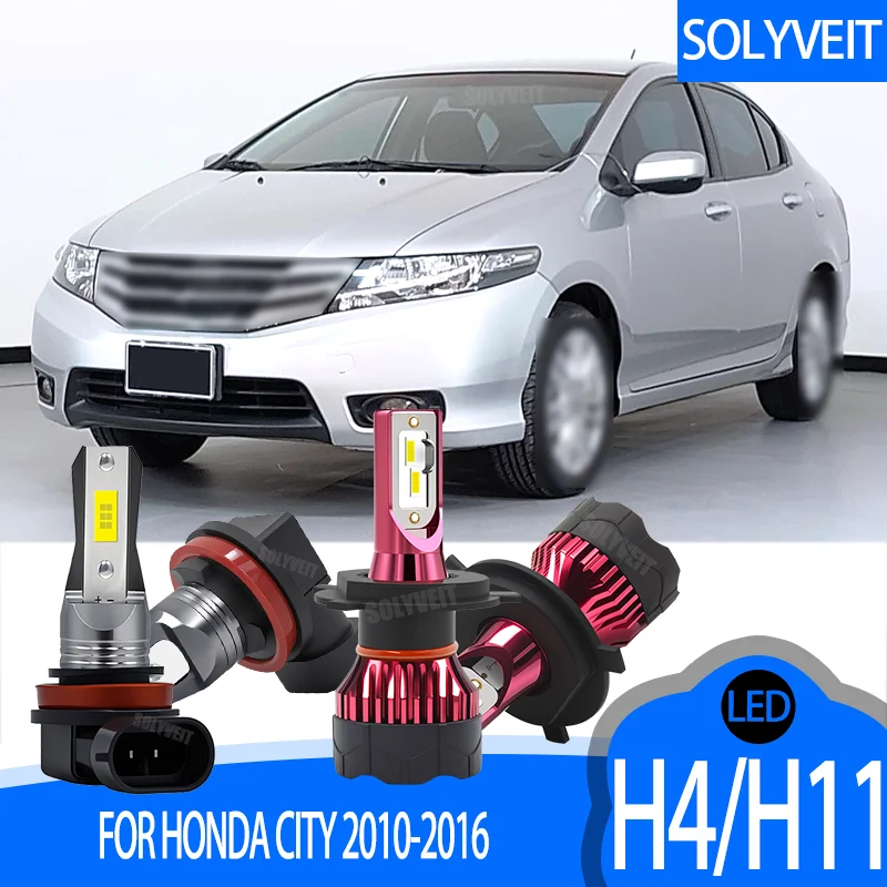 

H4 H11 LED Headlight Fog Light Conversion Kit High Bright 6000k White 12v FOR Honda City 2010 2011 2012 2013 2014 2015 2016