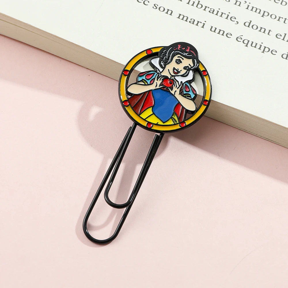 Beautiful Snow Girl White Princess Style Clip Bookmark High Quality Metal Students Bookmark Office Supplies