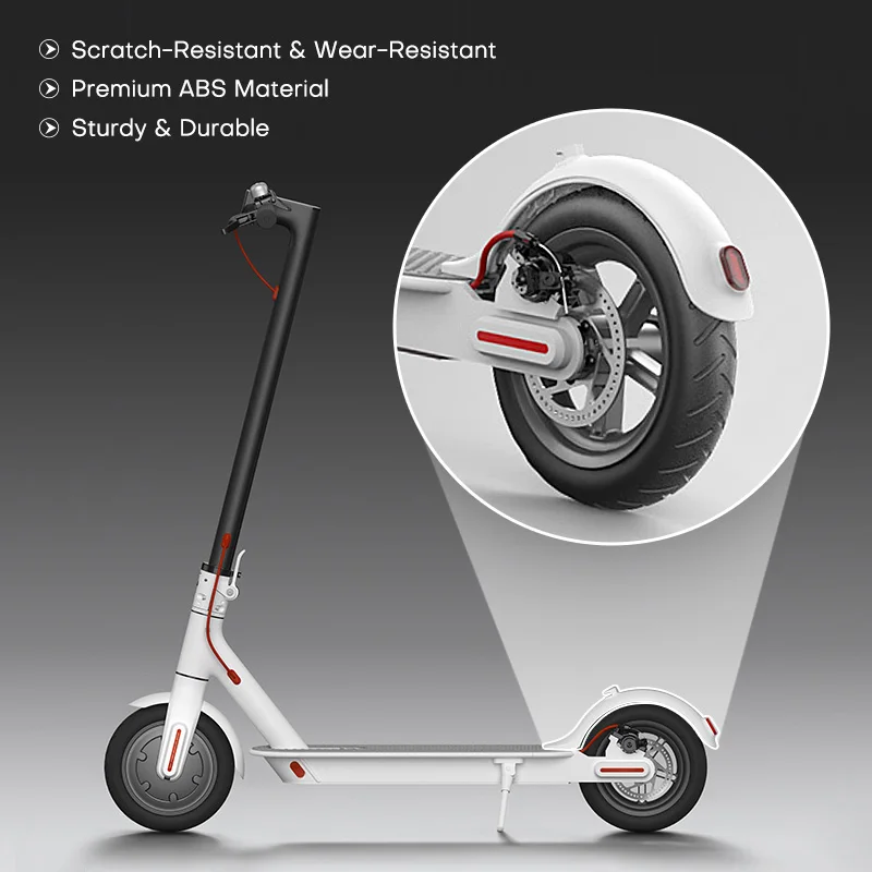 Durable Scooter Mudguard for Xiaomi Mijia M365 and M365 Pro Electric Scooter Tire Splash Fender with Rear Taillight Back Guard