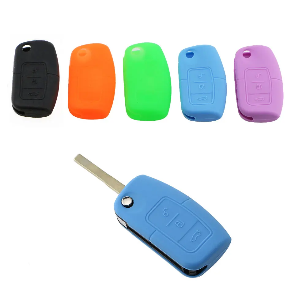 1Piece Silicone Key Bag Key Cover Key Case for Ford Focus 2 2009-2012 Fiesta 2 3 Ecosport 2009 2010 2011 2012 2013 2014 2015