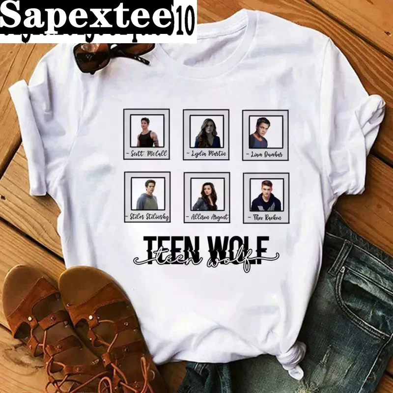 Movie Teen Wolf Print Women\'s T-shirt Summer Short-sleeved Stilinski 24 Lahey McCall Casual T-shirt Funny Unisex Tops Tee Female