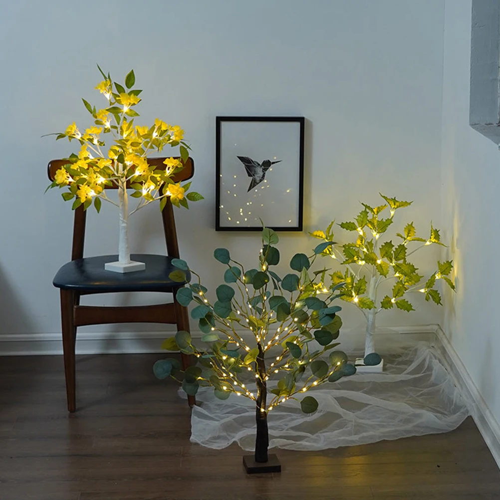 

1Pcs Artificial Wisteria Flower Tree Light LED Night Lamp for Bedroom Party Decor Desktop Table Lamp Warm Glow Desktop Light