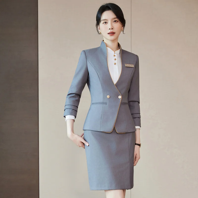 الخريف الأعمال المهنية التجميل دعوى للنساء مناسبة رسمية ملابس العمل مضيفات مبيعات مكتب موحد مكتب الاستقبال