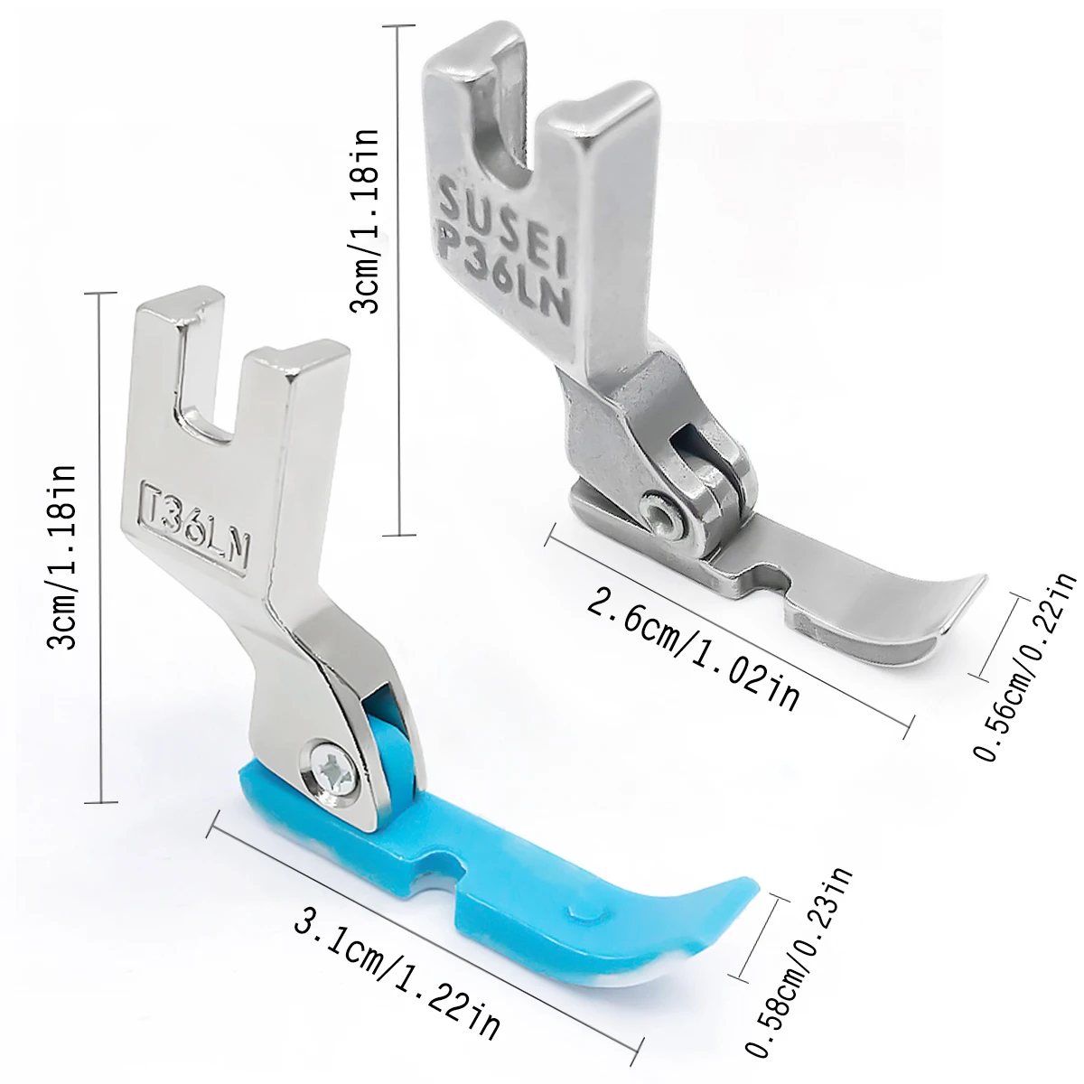 2pcs left and right side presser foot P36NP36LN plastic single side presser foot flat sewing machine zipper presser foot