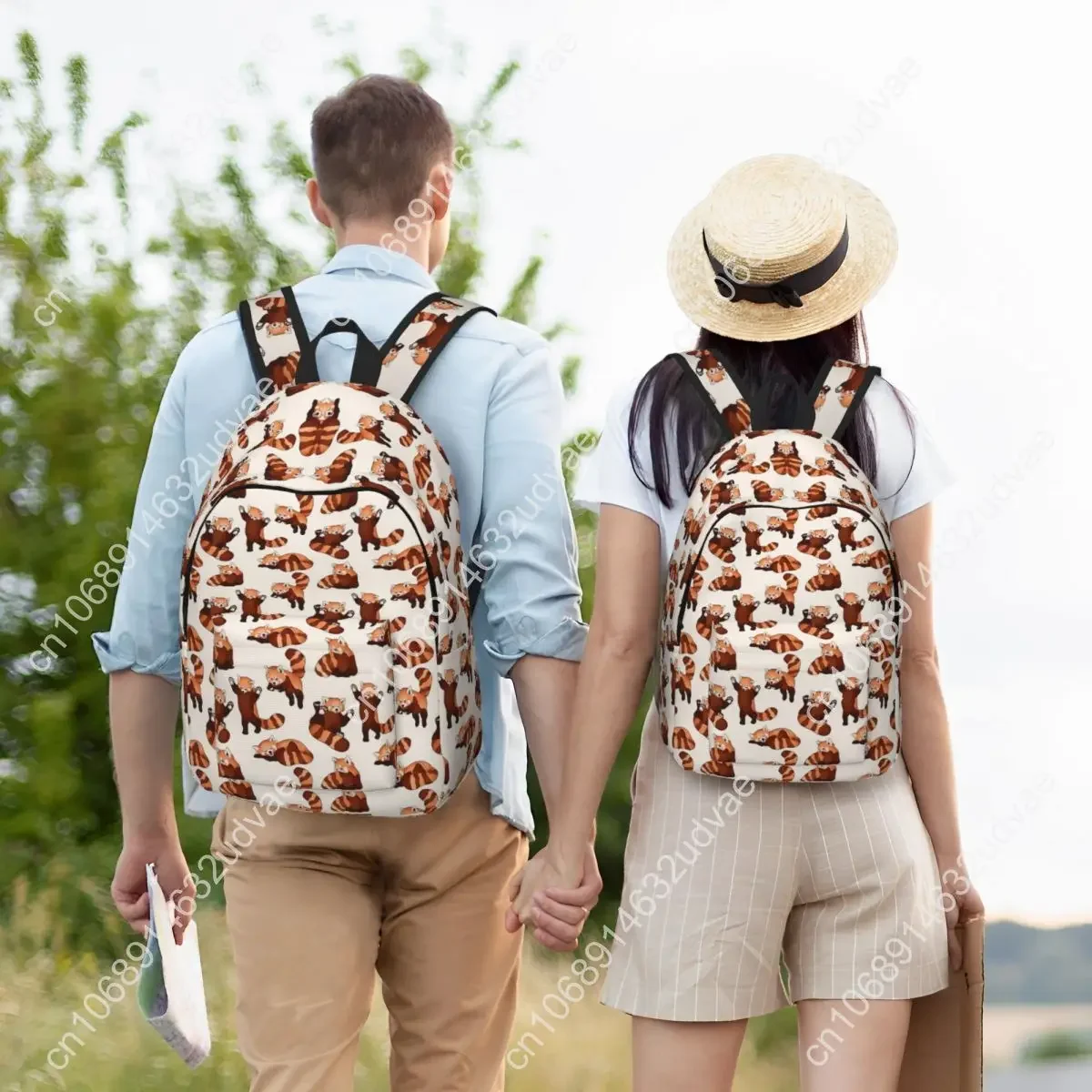 Plecak z wzorem pandy rudej dla uczennic i studentek, uroczy, zabawny, śliczny, lekki plecak na książki dla nastolatków.