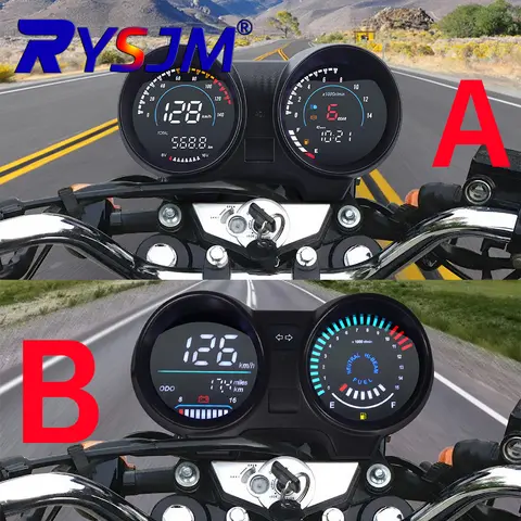 Motorcycle Digital Dashboard Electronic Instrument With Speedometer Tachometer Odometer Fuel Meter Voltmeter for Titan 150 Honda