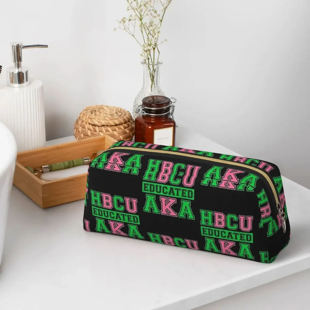 HBCU Grad AKA Sorority Paraphernalia, HBCU Educated AKA Pencil Case for Boys Girls School Pen Box Pencil Bag Pen Holder