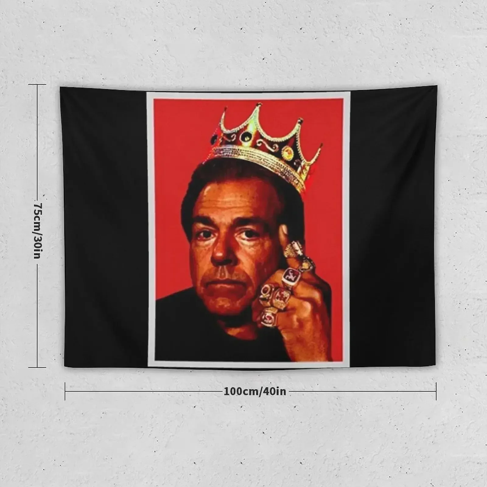 Nick Saban Rings Tapestry Bathroom Decor Wall Art Art Mural Luxury Living Room Decoration Tapestry