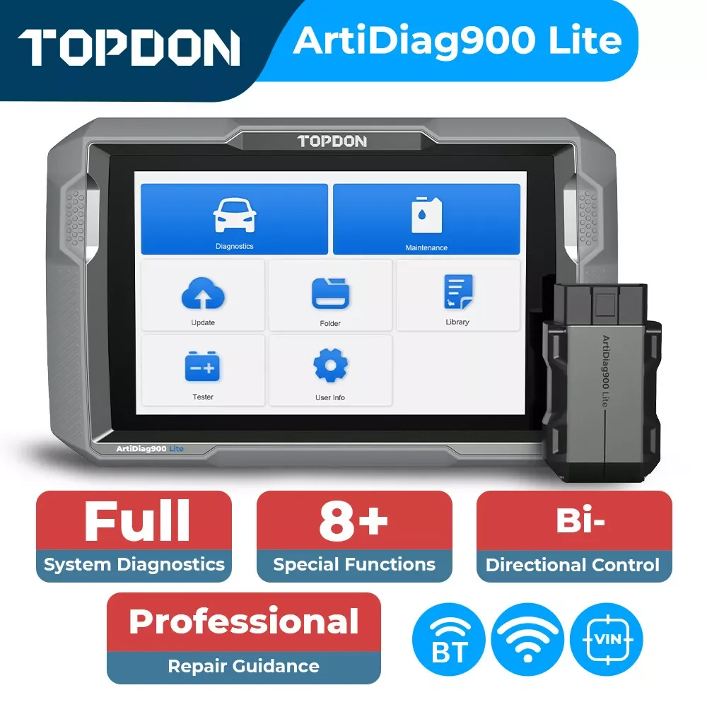 TOPDON ArtiDiag900 Lite OBD2 Wireless Scanner All Systems Bi-Directional Diagnostic Scan Tool Free Upgrade Bidirectional Control