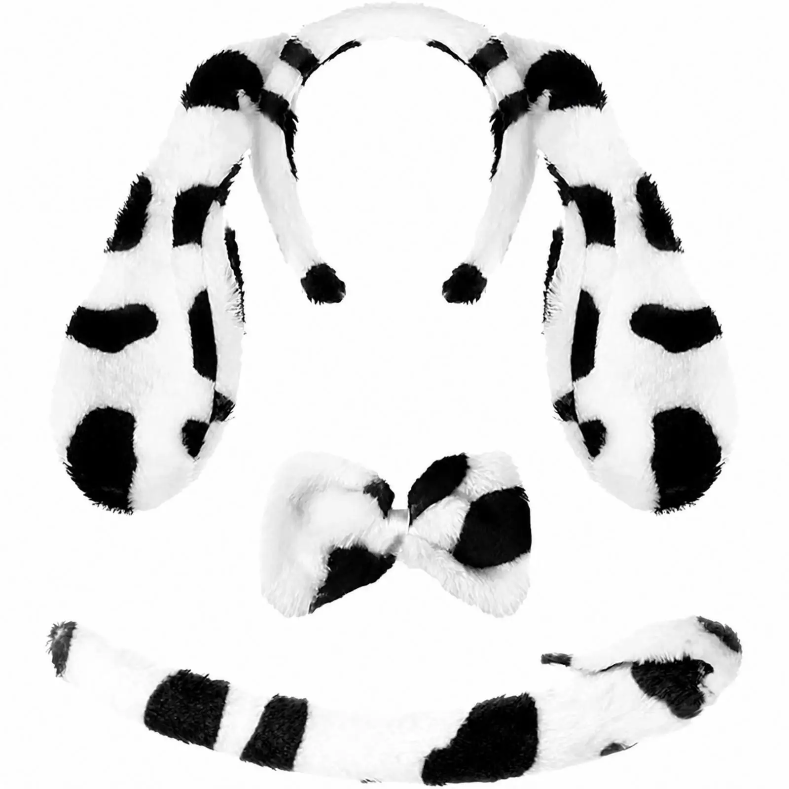 Cute Furry Dog Costume Headwear Accessory Set for Stage Dance Performance Holiday Events