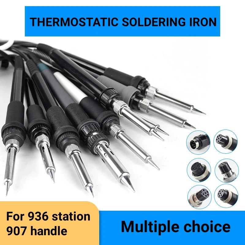 

907 Thermostatic Soldering Iron Handle For 936 Soldering Station 5 Pins/Holes 7 Holes Electric Soldering Iron Replacement Handle