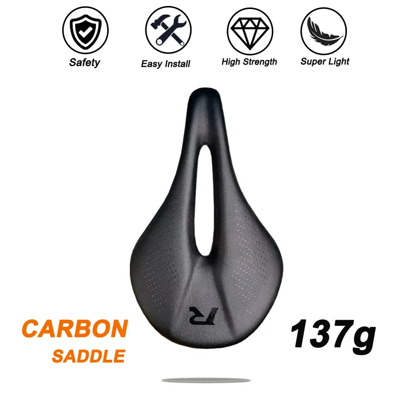 

138g Ultralight Bicycle Saddle Ultralight Carbon Fiber Hollow Comfortable Breathable MTB Gravel Road bike Cycling Seat Parts