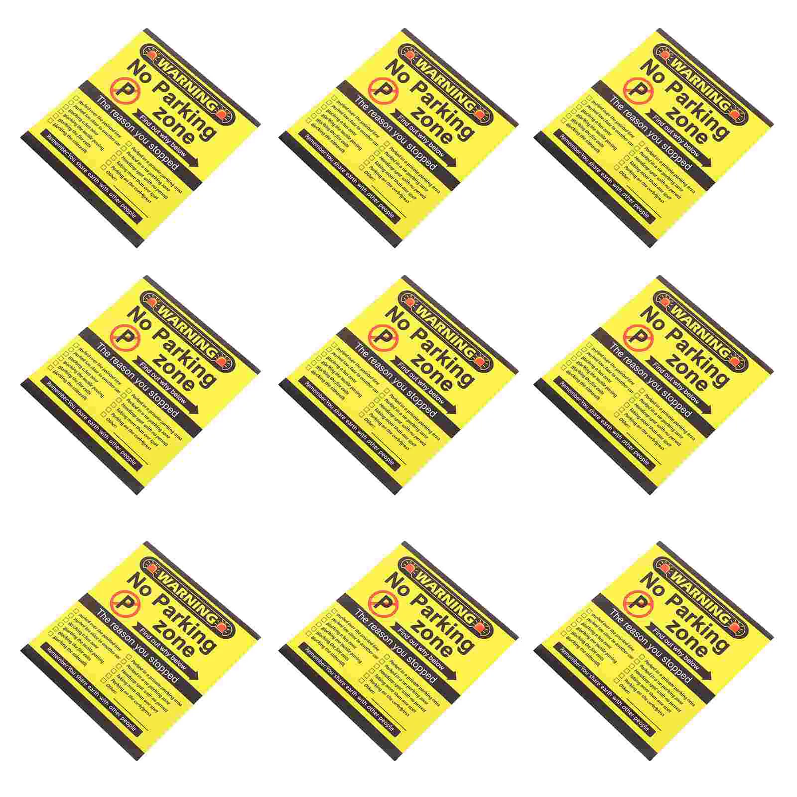 200 Sheets Parking Violation Sticker Label No Adhesive Stickers Vehicle Public Zone