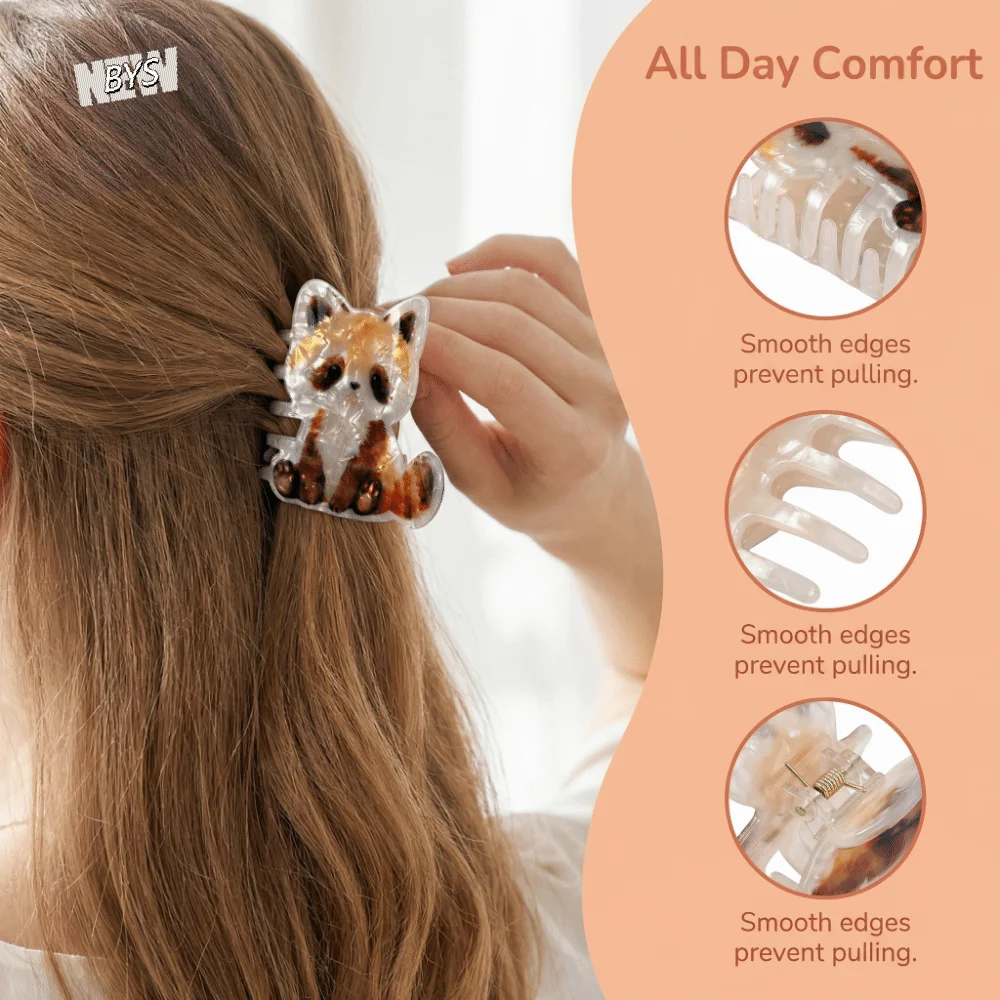 

Cute Korean Style Cartoon Hair Claw Snake Acrylic Animal Hair Clip Dog Hair Accessories Geometry Shark Clip Ladies
