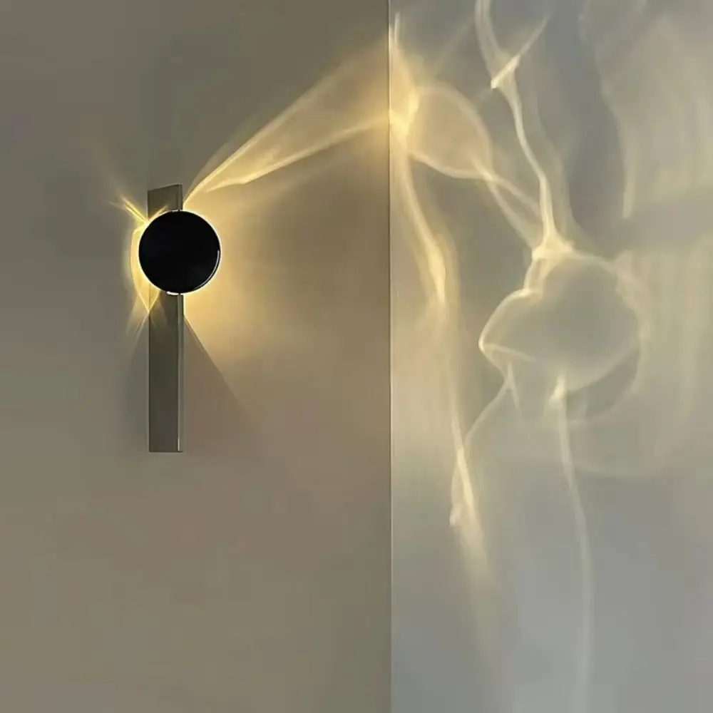 

Creative Water Ripple Wall Lamp Rotatable Adjustable LED Wall Light Stainless Steel Atmosphere Wall Sconce Lamp Corridor