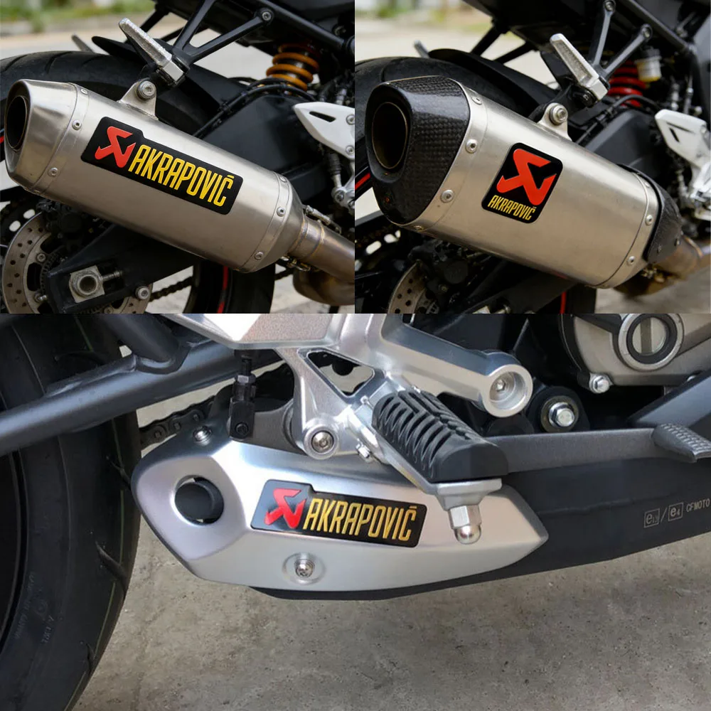 For Akrapovic Motorcycle Exhaust Pipe Stickers Metal Aluminum Emblem Decals Bike Muffler Logo Badge Motorbike Accessories image 6