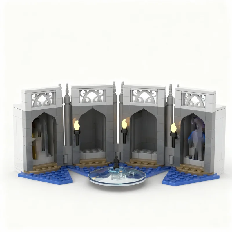 

222PCS MOC Magic Movie Castle Legacy Map Chamber Model Custom Building Blocks DIY Creative Ideas Assembly Display Gift Home Set