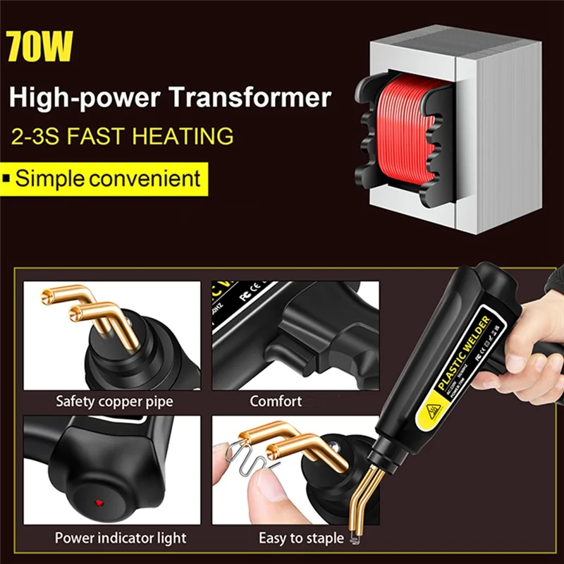 A38M Plastic Hot Air Welding Machine Stapler Welding Machine Soldering Iron Repair Machine Car Bumper Repair Tools