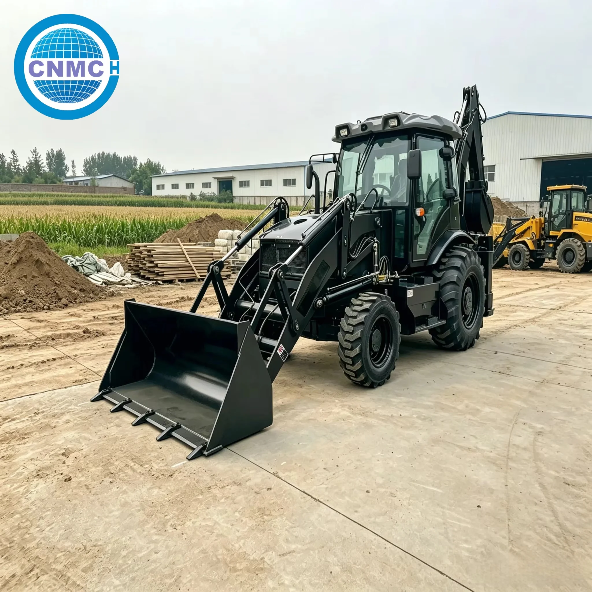 CNMC 4x4 Wheel Backhoe Excavator Loader 8 Ton Excavator Loader Two-End Operation Customized CE EPA Certified Construction Use
