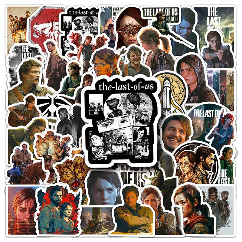 Bandai 50PCS The Last of Us DIY Stickers Phone Trunk Refrigerator Waterproof Anime Stickers Anime Figure Image Toys Sticker Gift