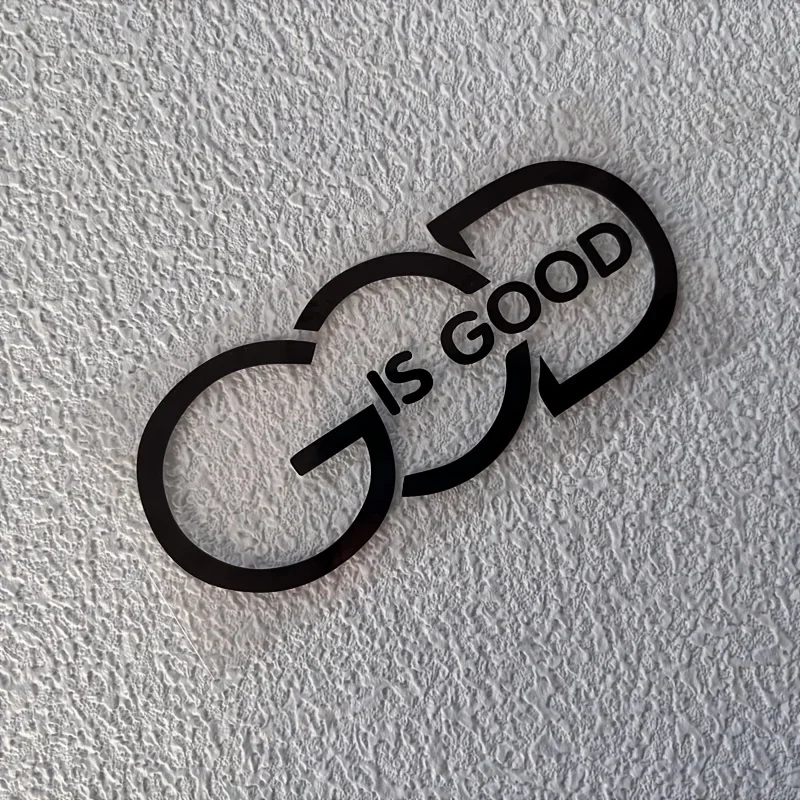 1PC "God Is Good" Sticker for Car & Motorcycle, Inspirational Text Design Decal for Vehicle Styling & Customization