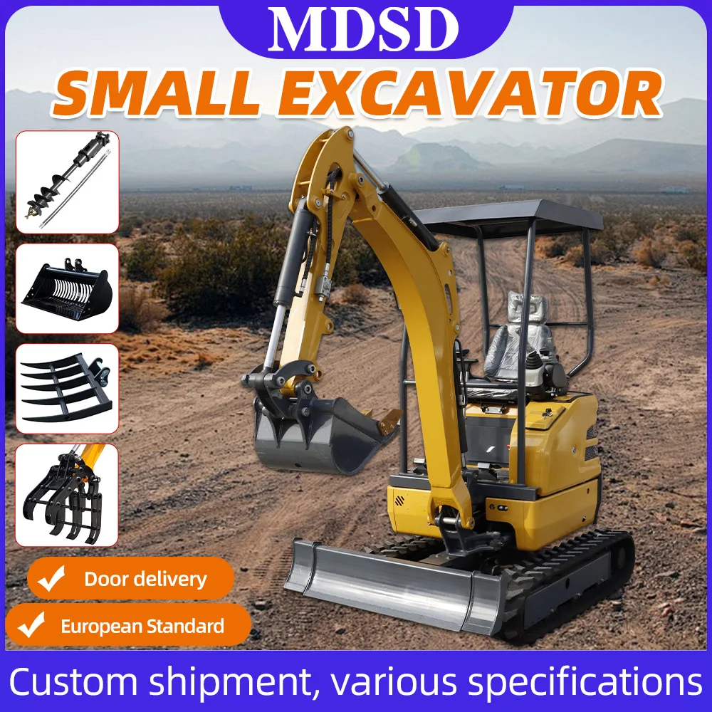 Chinese 1.2 Ton Mini Excavator 1.5 Ton Mini Excavator Cab Diesel Excavator Mini Europe Customized Kubota Engine Ce Epa Euro 5
