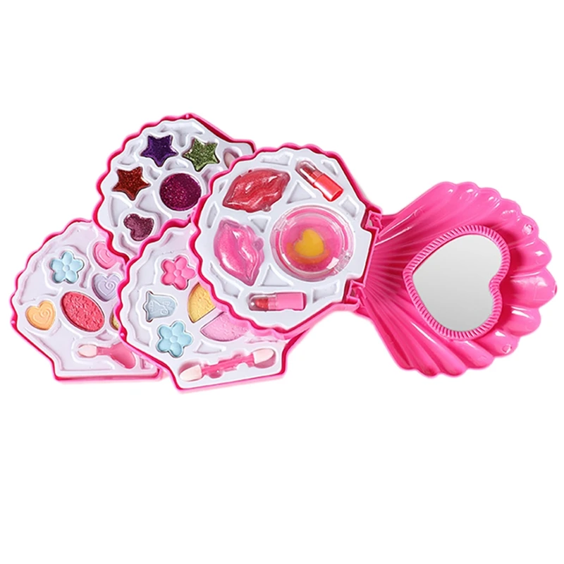 Fashion Girl Washable Makeup Toy Shell Makeup Toy Girl Child Makeup Set Girl Safe Baby Cosmetic Beauty Set