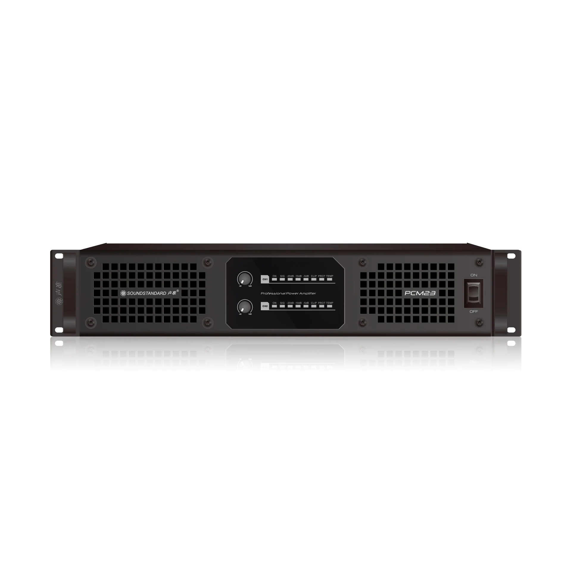 PCM Series SMPS Class I Power Amplifier, 2Ω Stable, Selectable Sensitivity, Limiter, for Touring/Line Array/Stadium