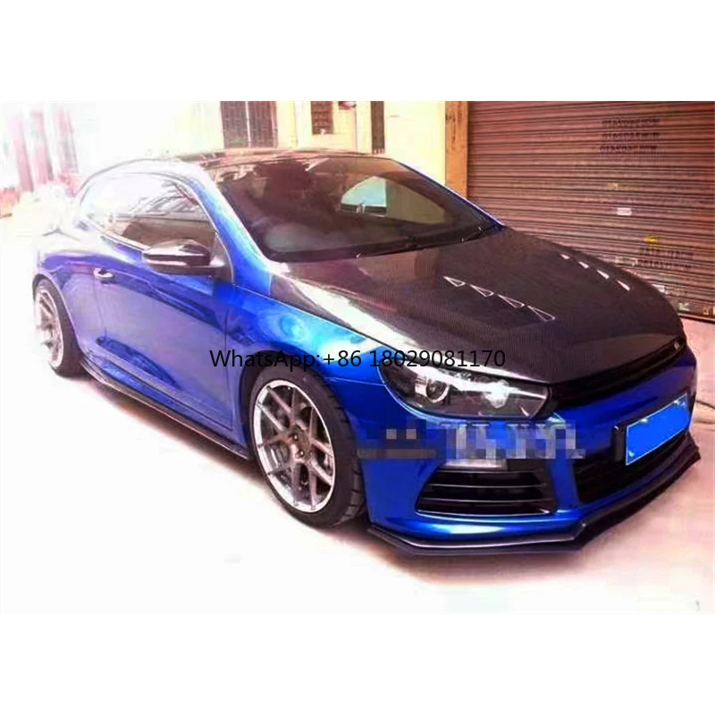 SCIROCCO-Kit de Corpo de Fibra de Carbono, Difusor Frontal, Spoiler de Saia Lateral, Capuz para Volkswagen 2009-2014, Peças automotivas