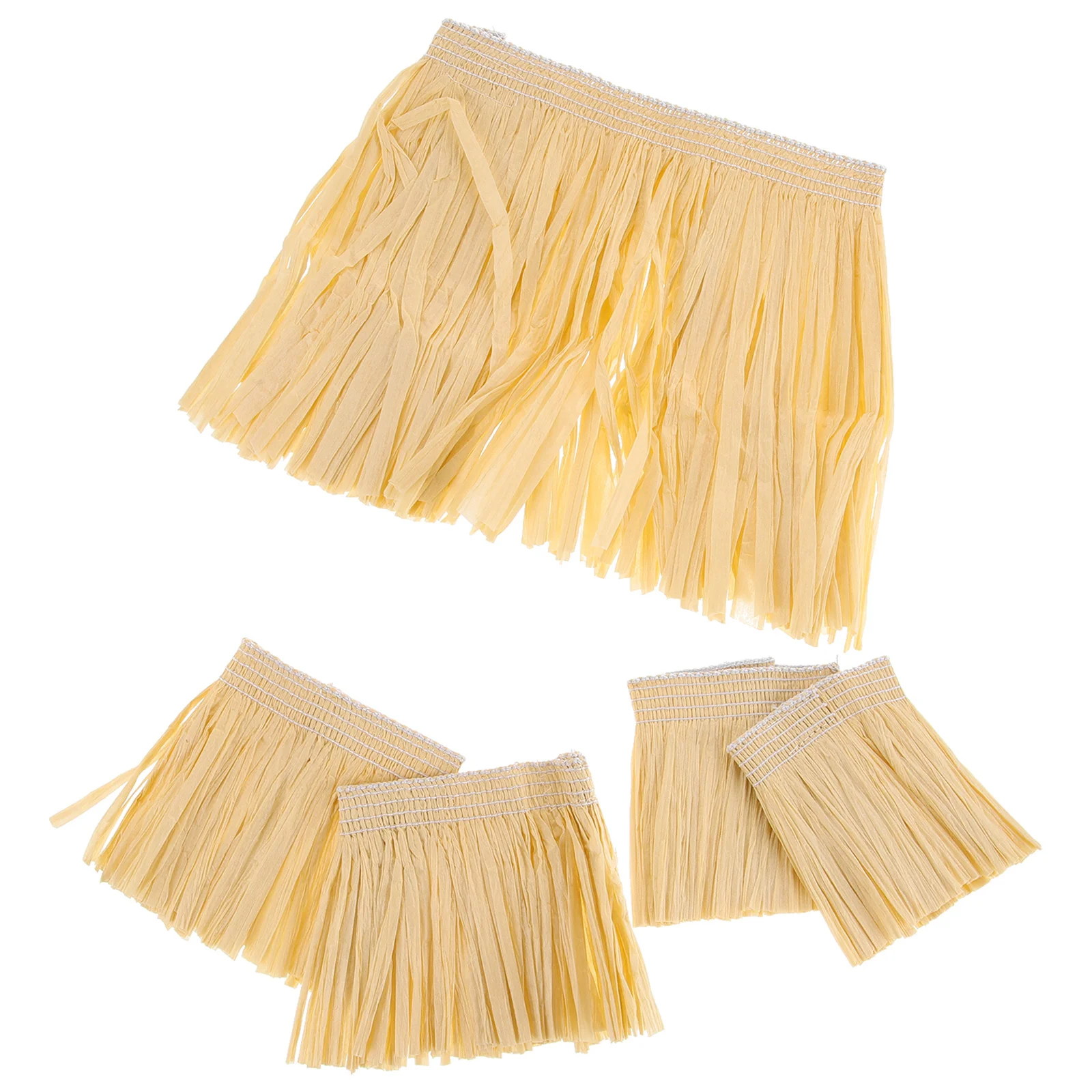 

Бумажная юбка хула Rafi, 5 шт., Гавайский танцевальный костюм с кисточками для сценического выступления, Гавайская праздничная одежда, юбка для выступлений в стиле травы
