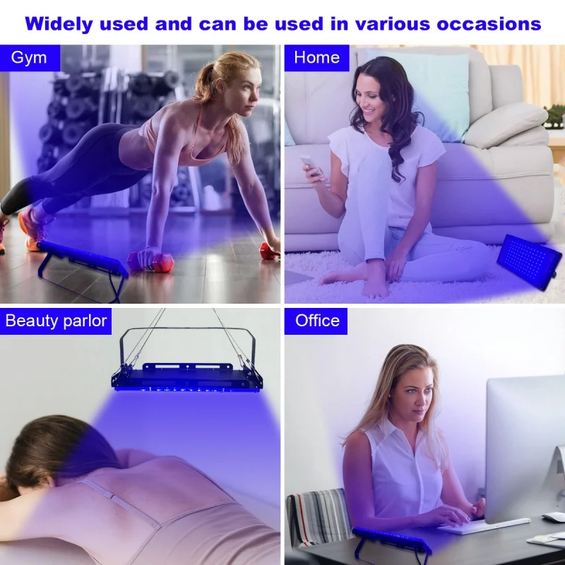 96LED USB Tanning Light 180° Adjustable Bracket Desktop/Wall Hanging Full Body Localised Sunless Tanning Lamp for Home Gym