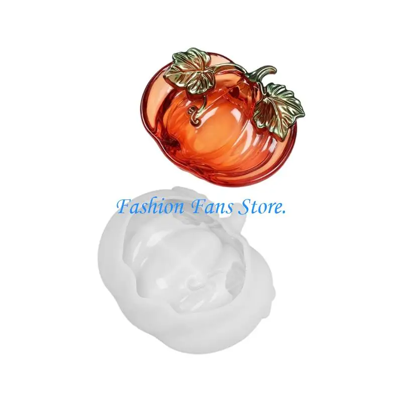  Reusable Pumpkin Tray Mold for DIY Crafters, Cleanable Silicone Form for Decorative Dishes and Small-Item Craft Trays