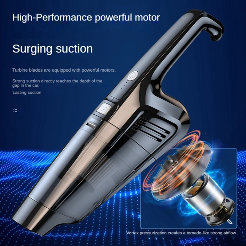 7500Pa Car Vacuum Cleaner Wireless Strong Suction Replacement Handheld Vacuum Cleaner Portable Dual Use For Car Home Desktop