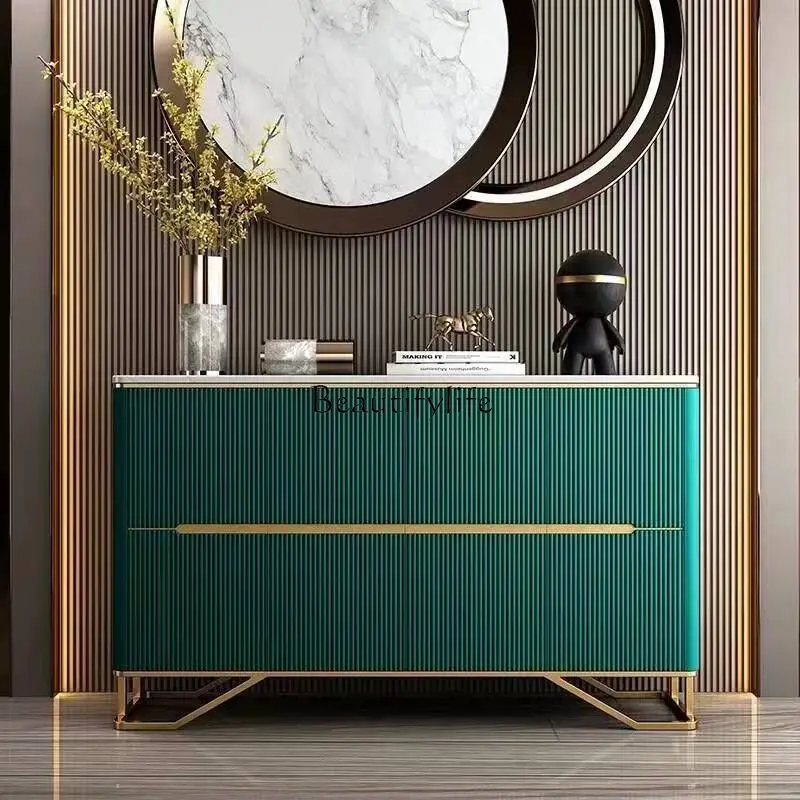 Luxury Dining Side Cabinet, Divisória simples moderna, Rock Slab Storage