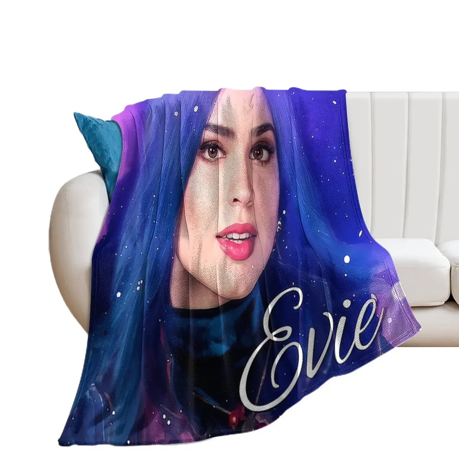 

Evie Blue Princess - Descendants 3 Throw Blanket Flannel Summer Blankets